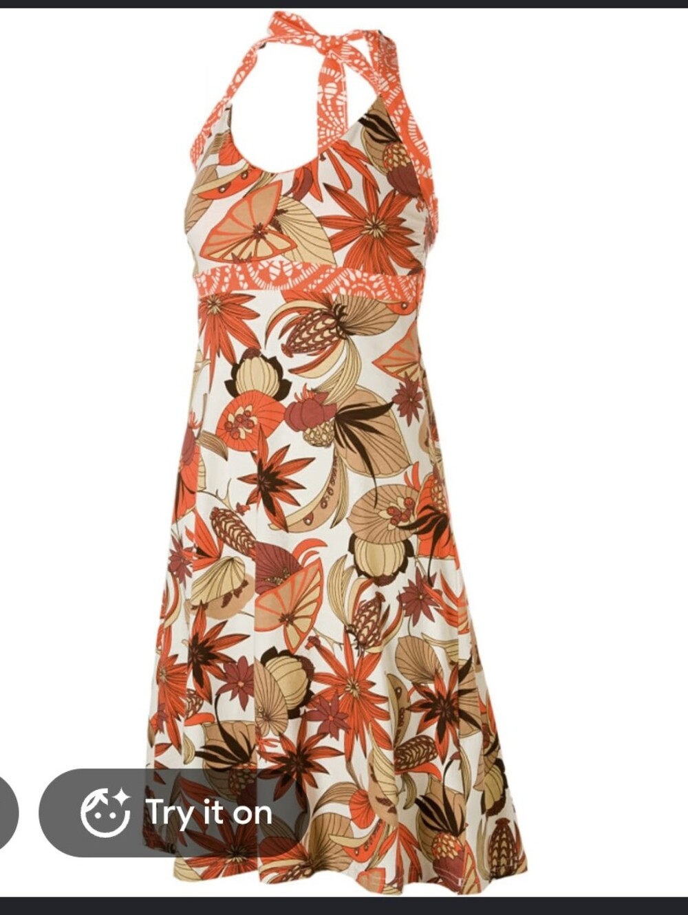 Patagonia Iliana Halter Dress Floral Organic Cotton Sz Large Boho Gorpcore